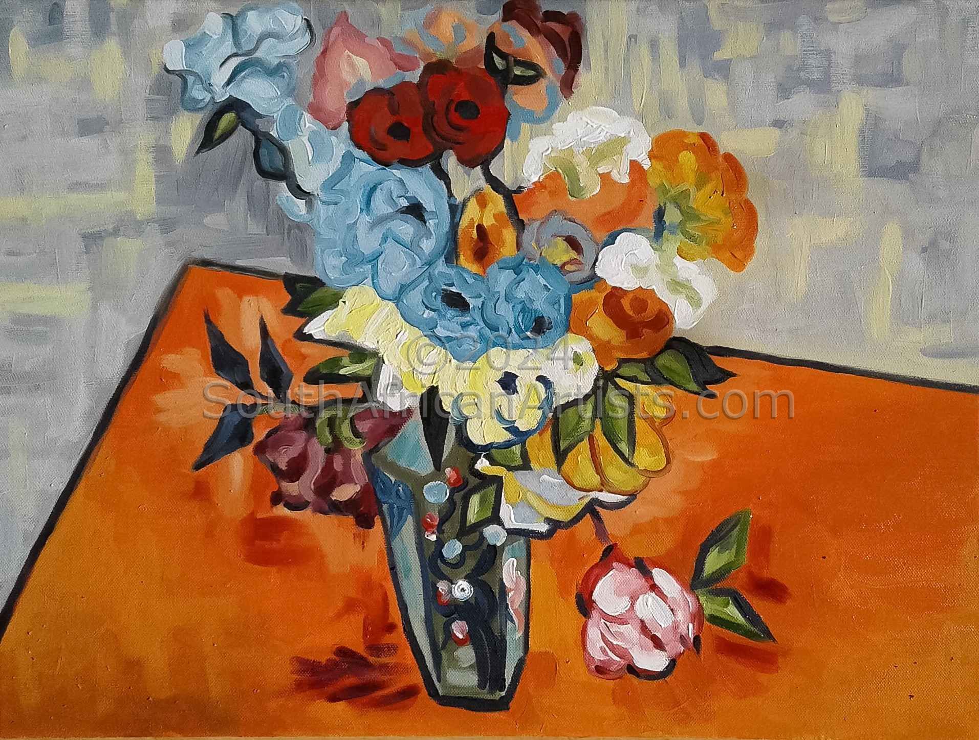 Flowers in a Chinese Vase