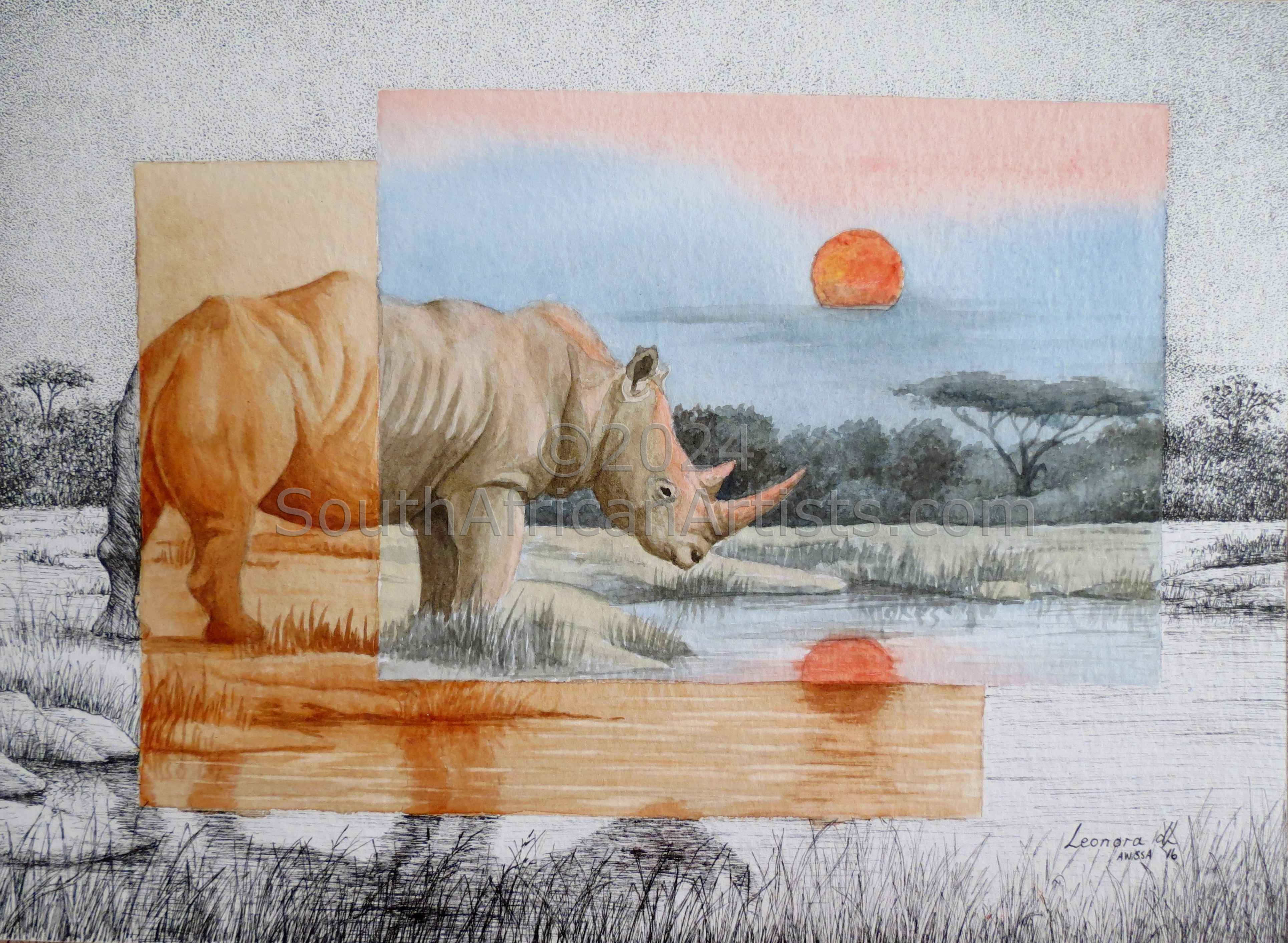 Sunset for the Rhino 