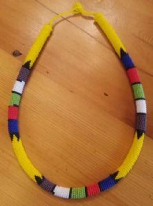 "Traditional Yellow Zulu African Neclace"