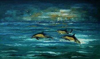 "Dolphins at Play"