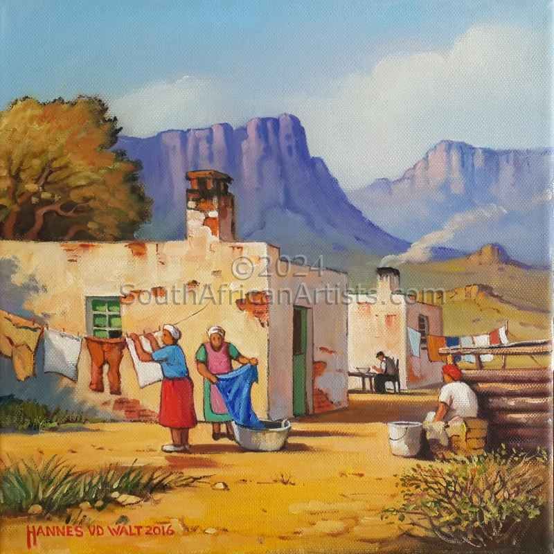 Washing Day under the Mountain