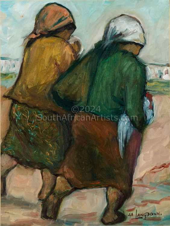Two Women with Chickens