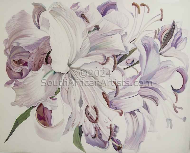 Purple Lilies. Private Collection.
