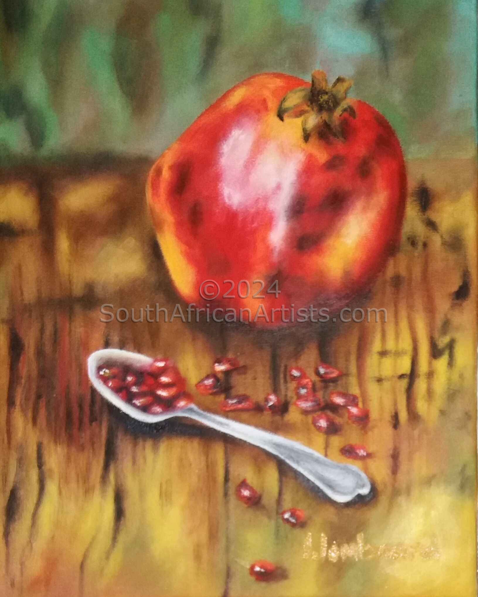 SOLD - Pomegranate on the Table 