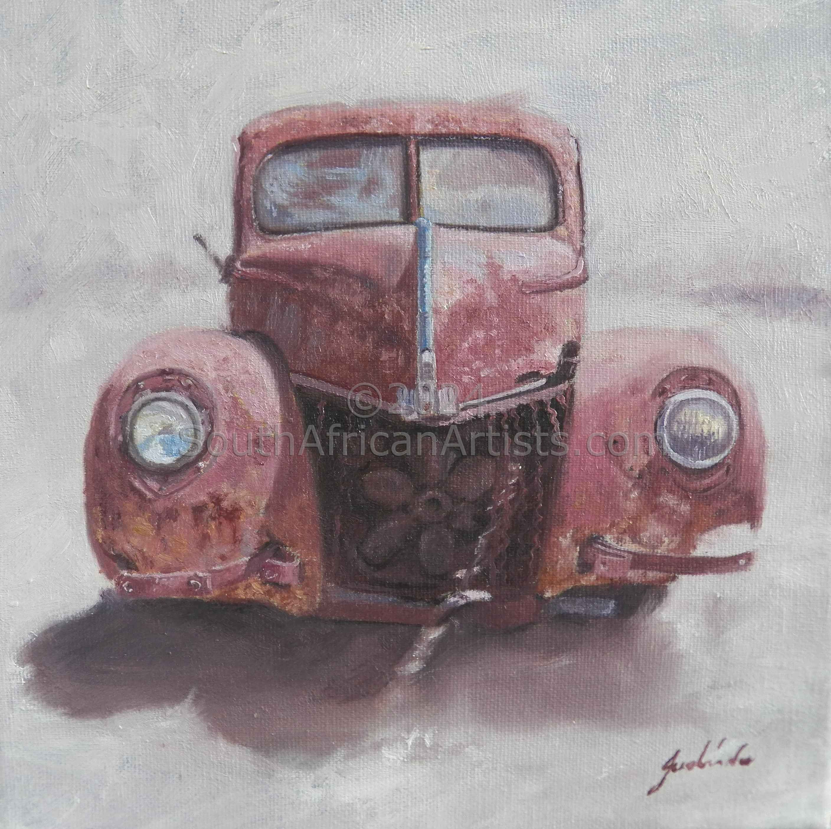 A) Rustic Old Motorcar 2