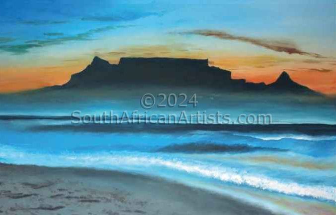 Table Mountain Landscape Sunset