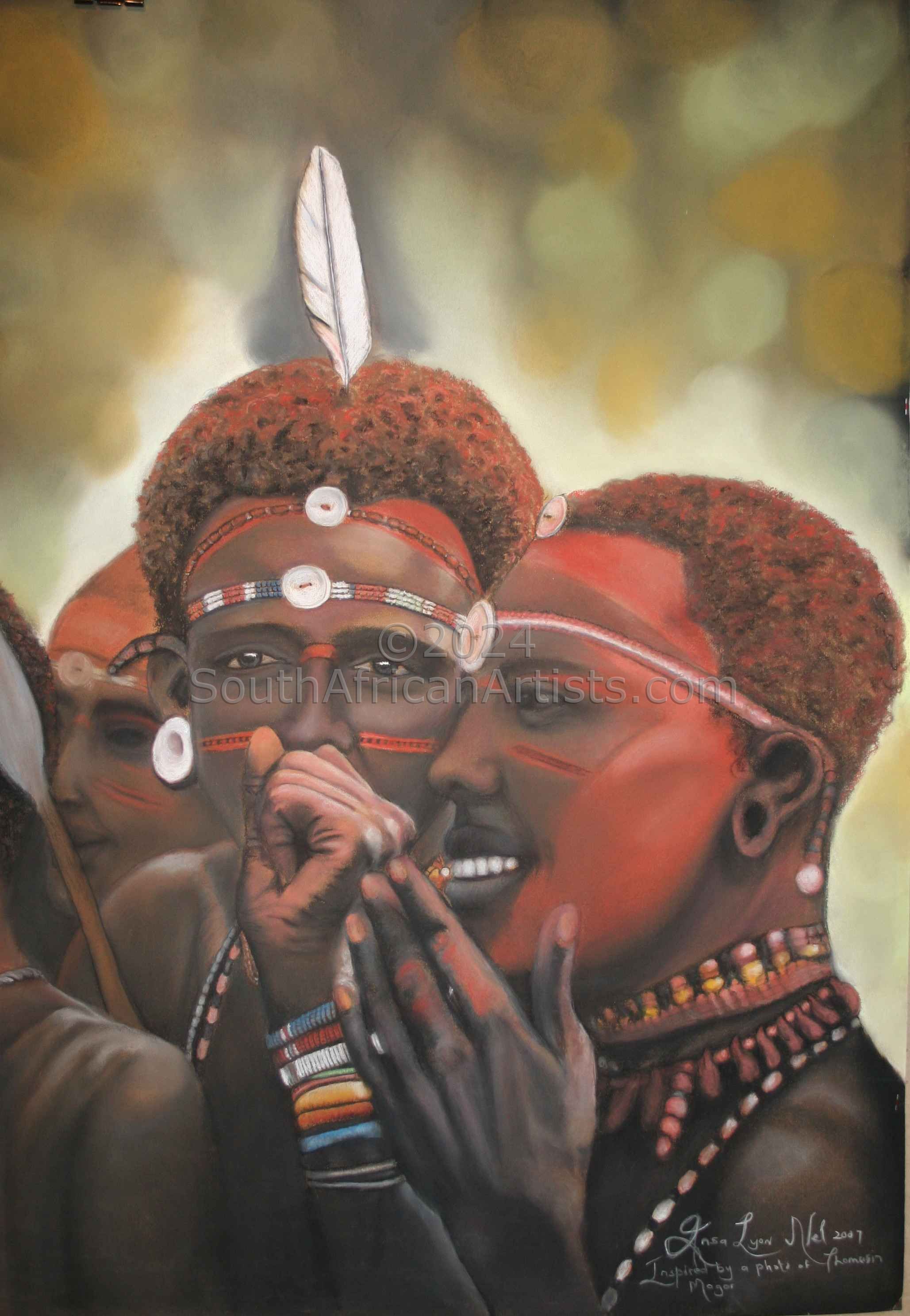 Samburu Warriors Singing And Making Music