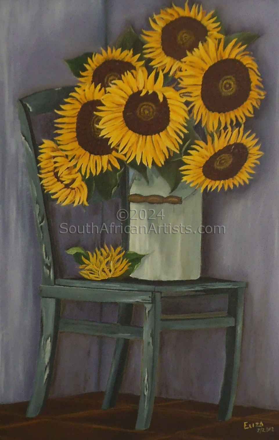 Sunflowers on Chair
