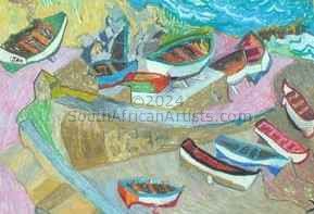 Boats at Old Harbour in Hermanus