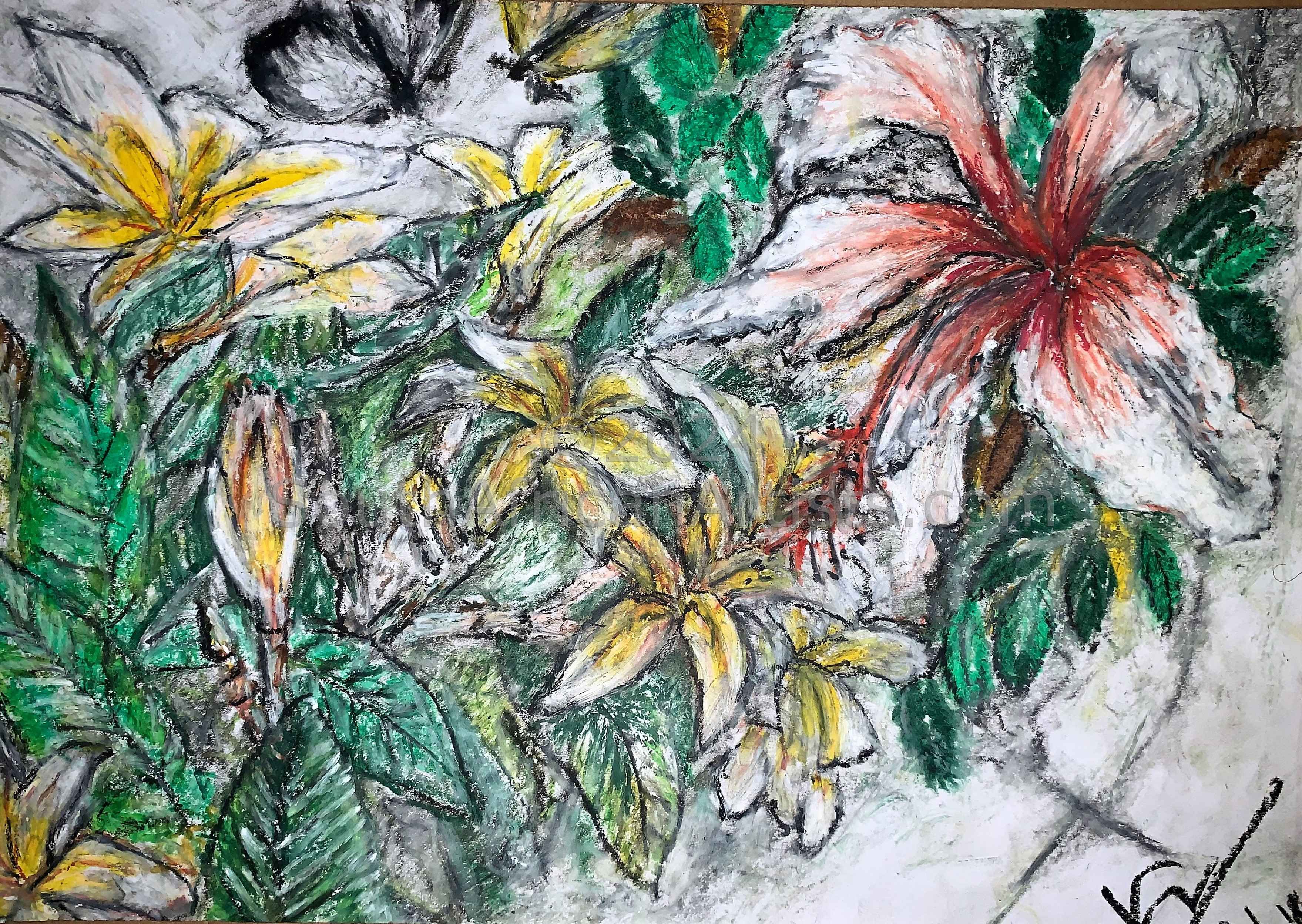 Exotic Flowers - Frangipani & Hibiscus
