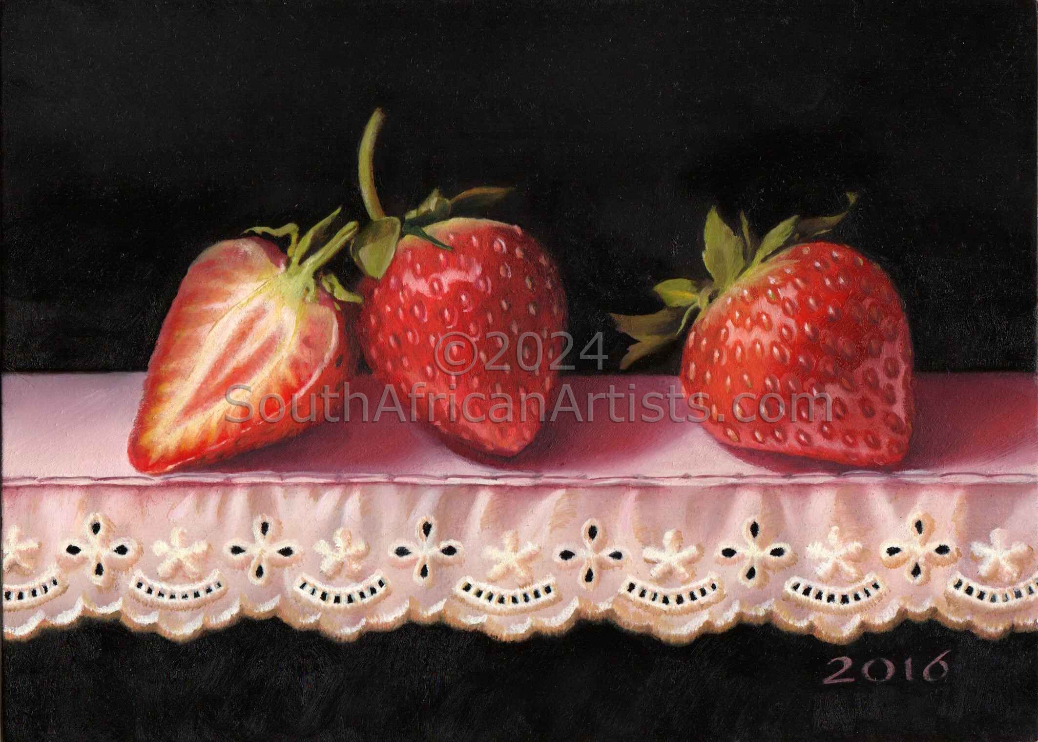 Strawberries on Lace