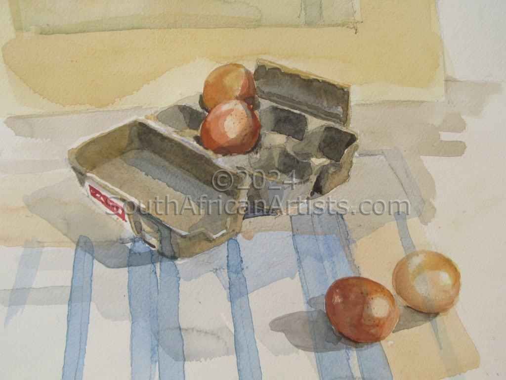 Still life with 4 Eggs