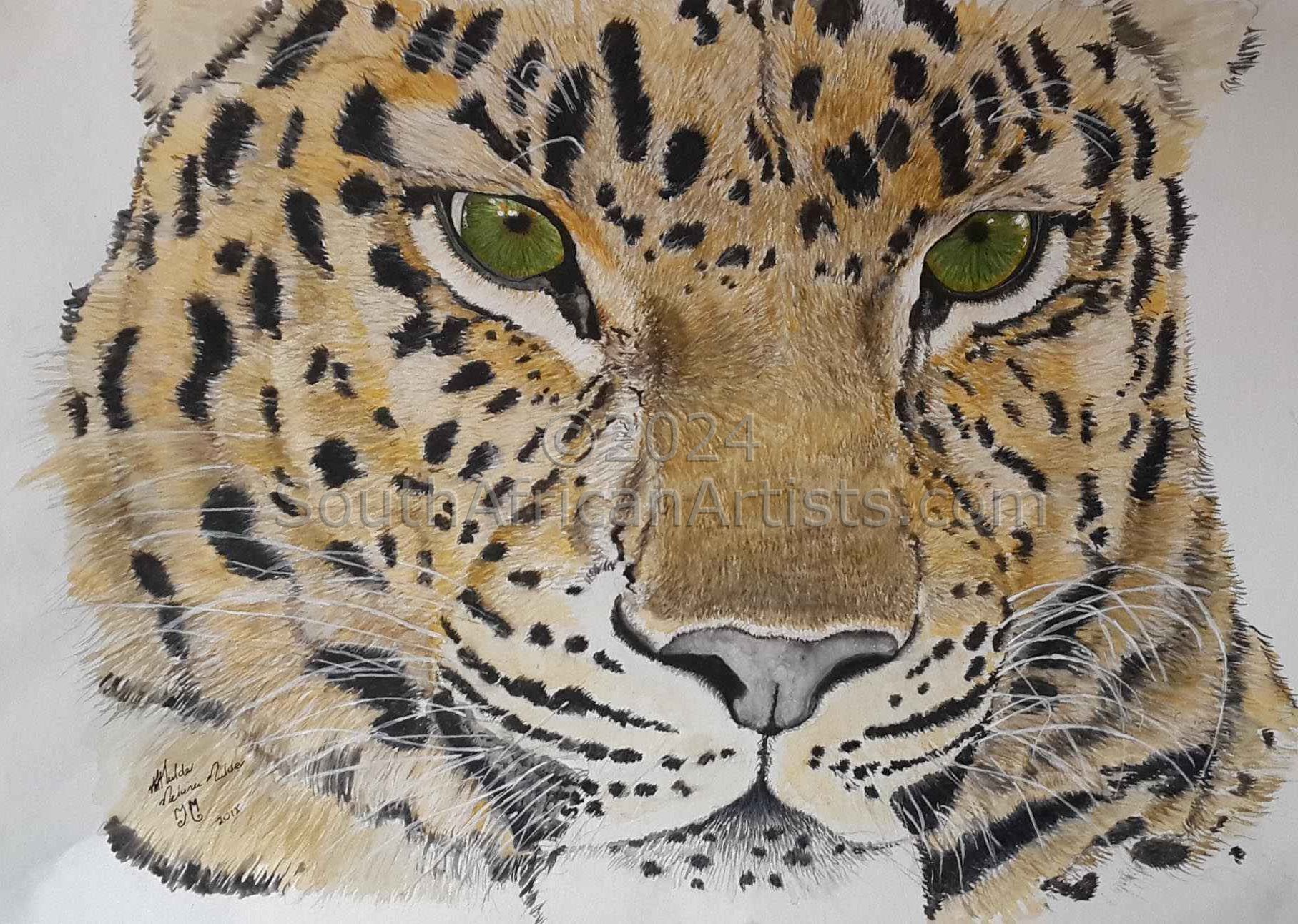 Emerald Eyes: A Leopard Portrait