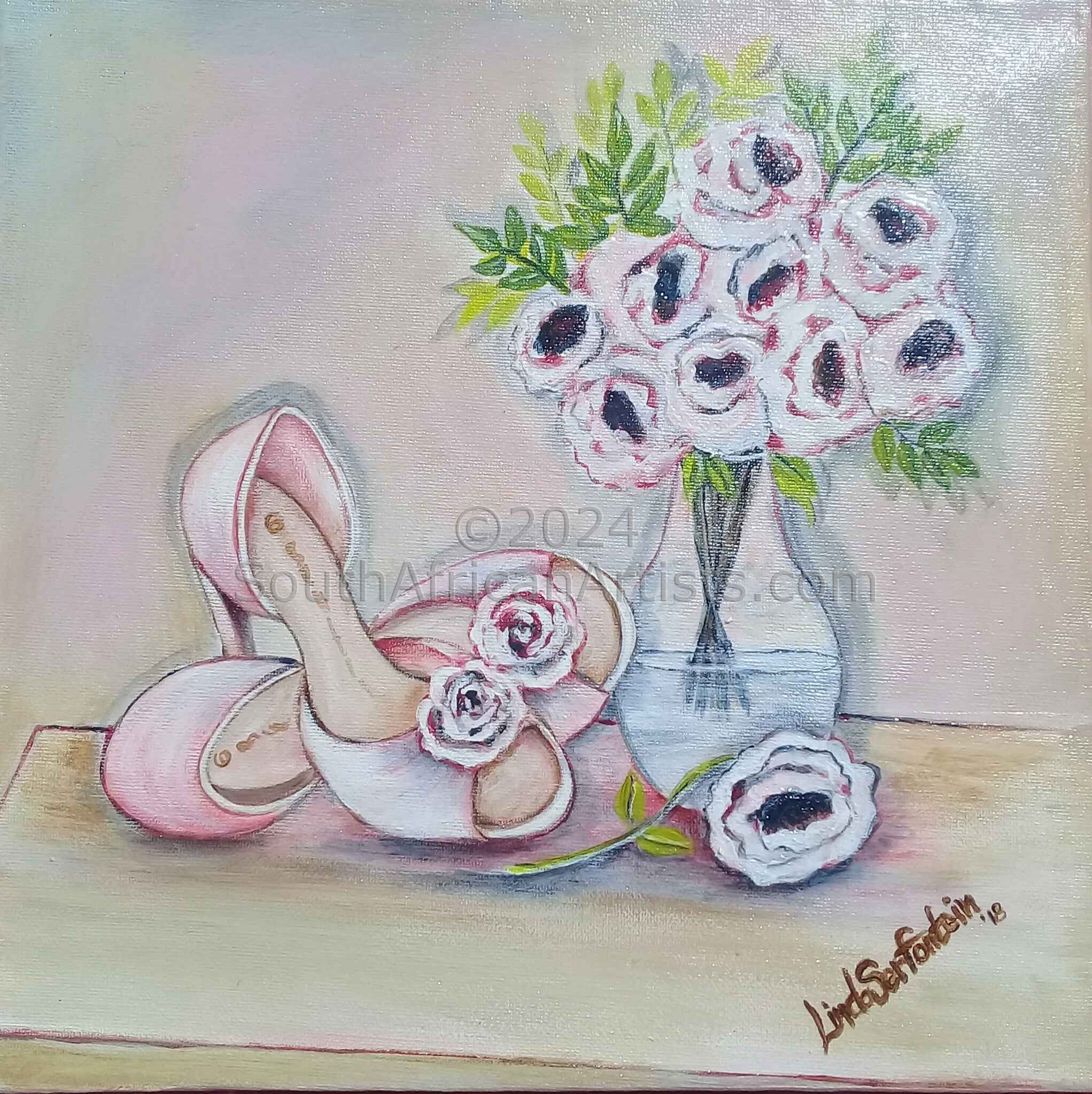 Shoes and roses