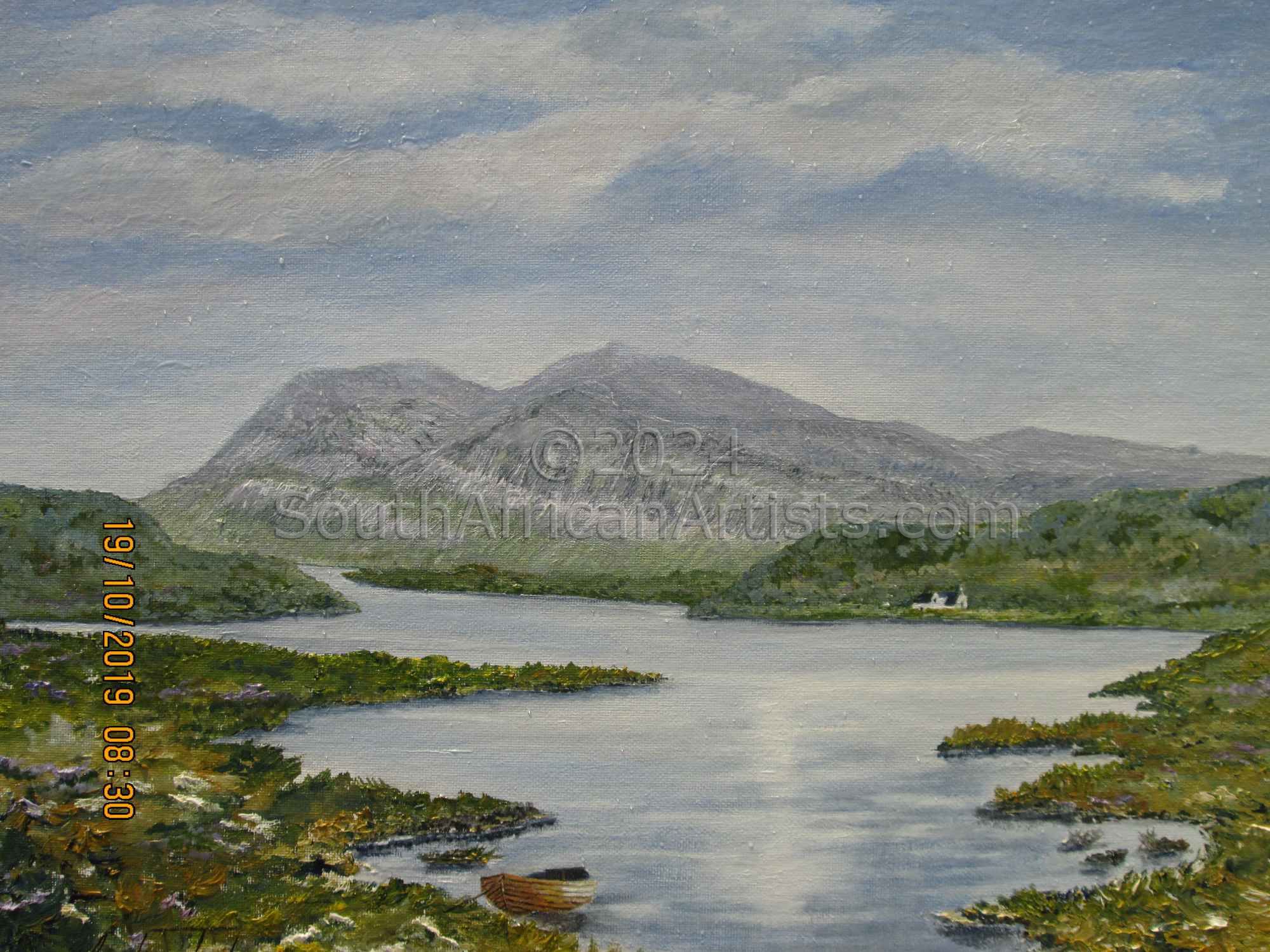 Mount Arkle Above Shores of Loch Stack 