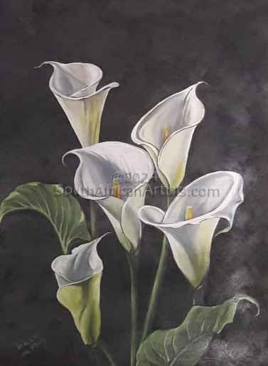 White Arum Lilies