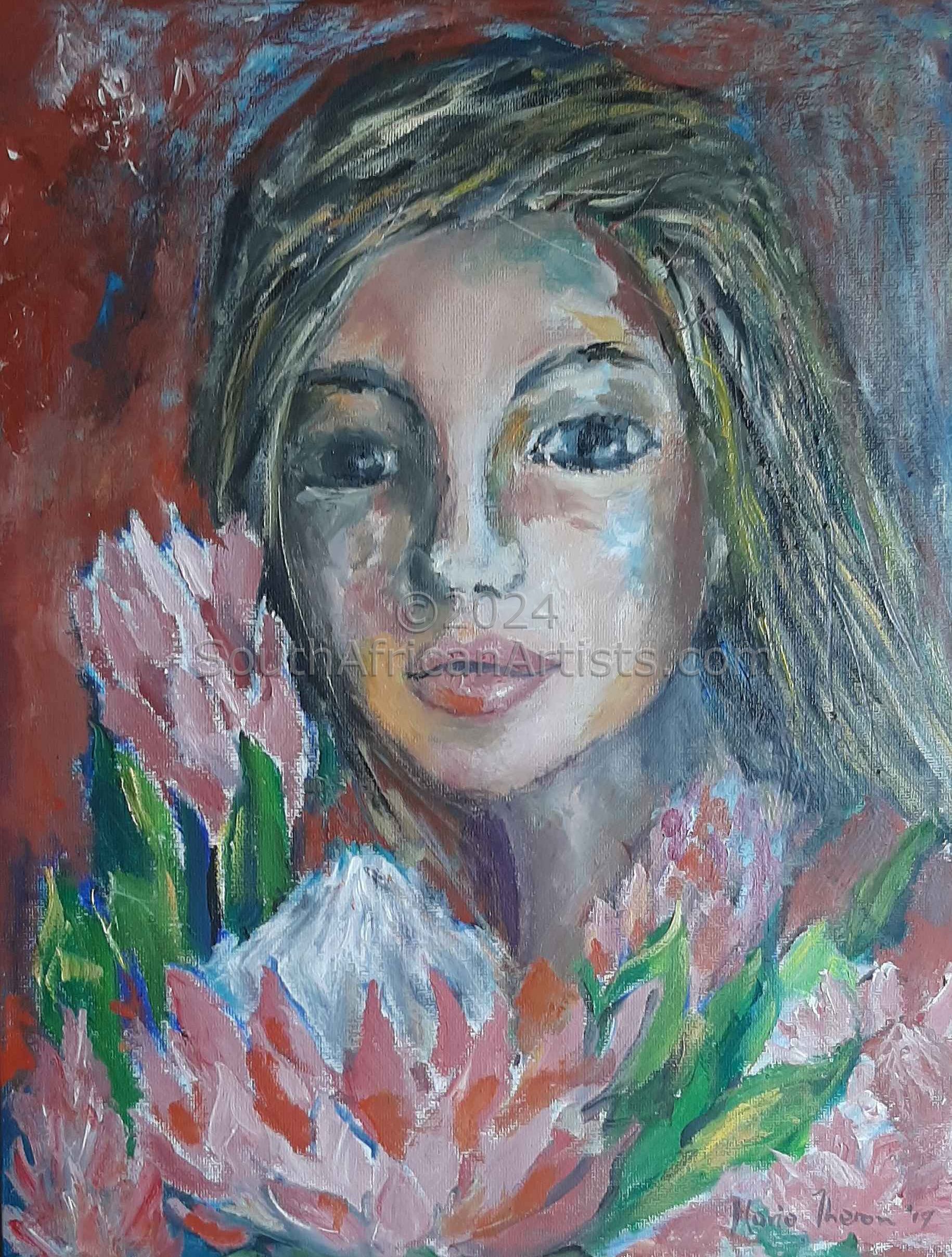 Lady with Proteas II