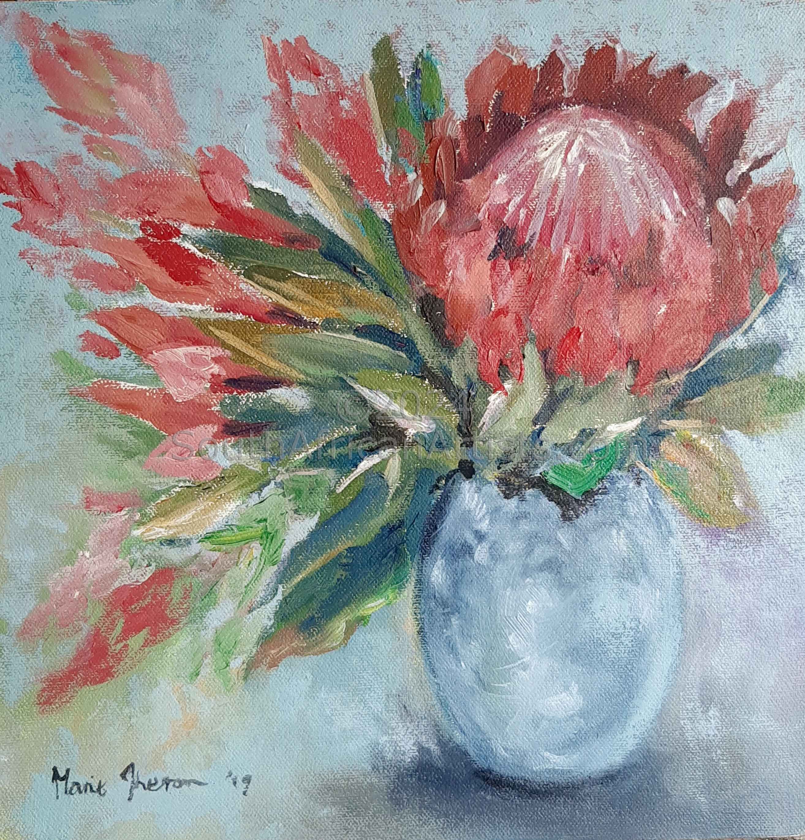 Proteas in a Vase