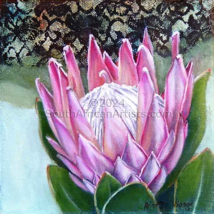 Protea with lace detail
