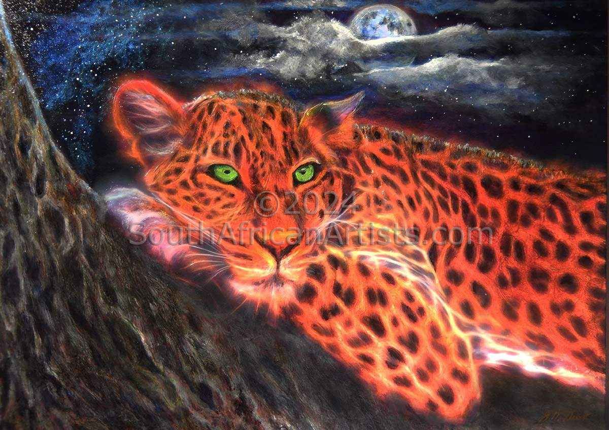 Leopard by Moonlight
