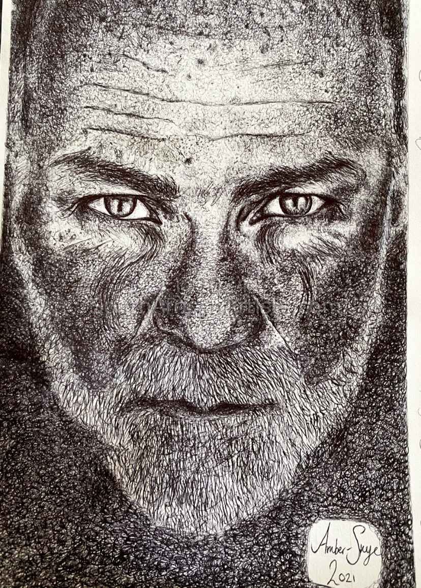 Untitled, Pen Drawing Male