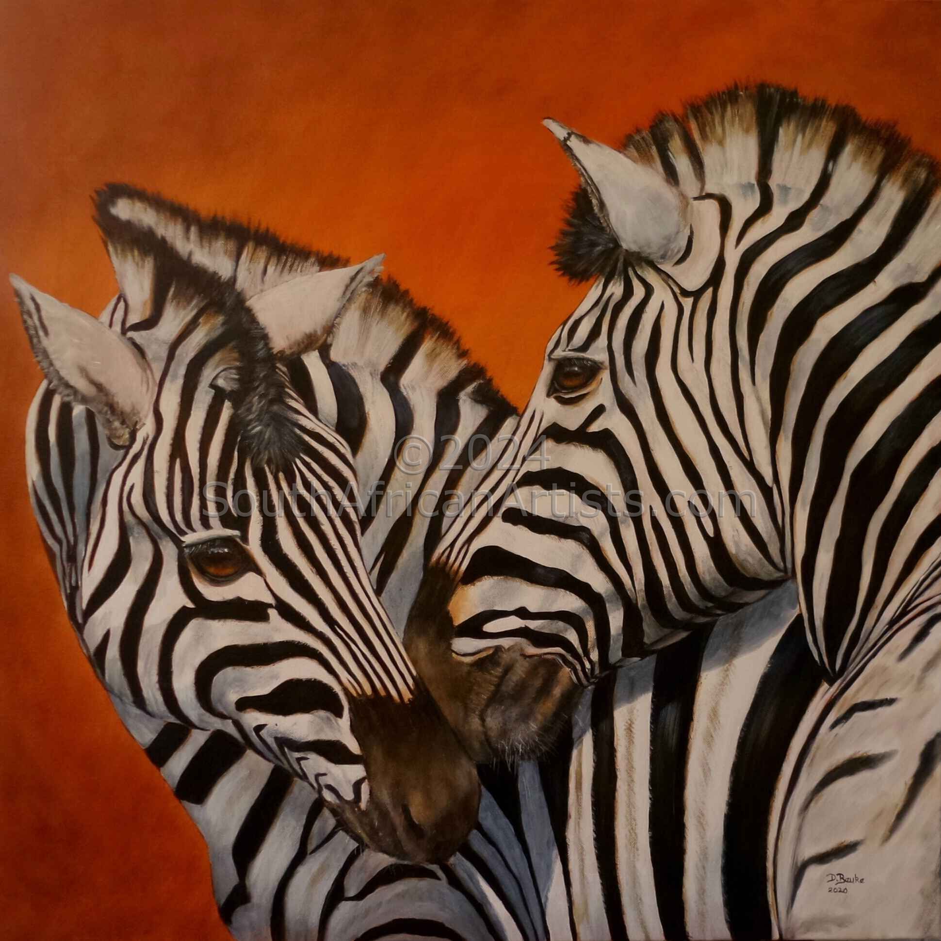 Sunset Zebras