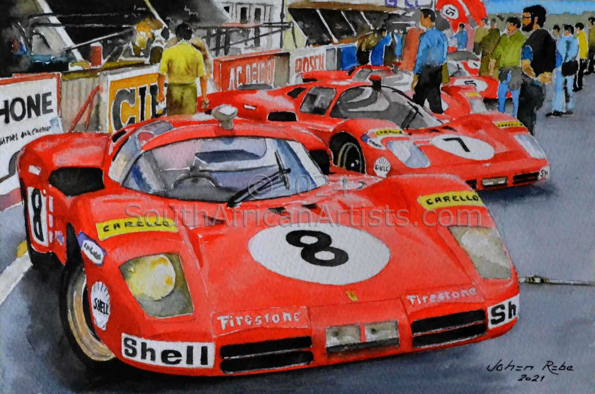 Le Mans Ferrari 512 Pit