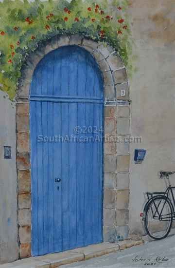 Blue Door and Bike