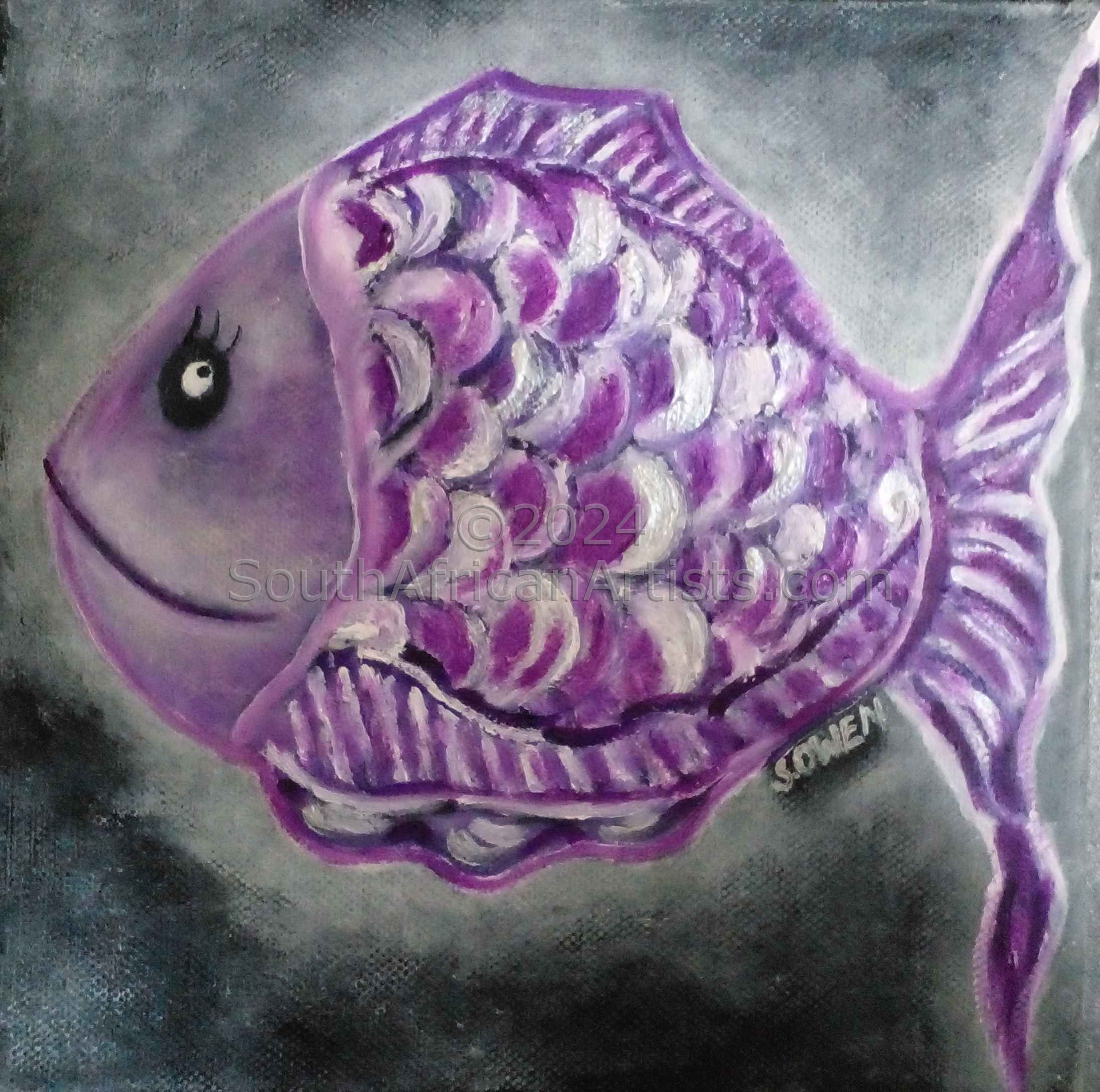 Violet Fish No 1 