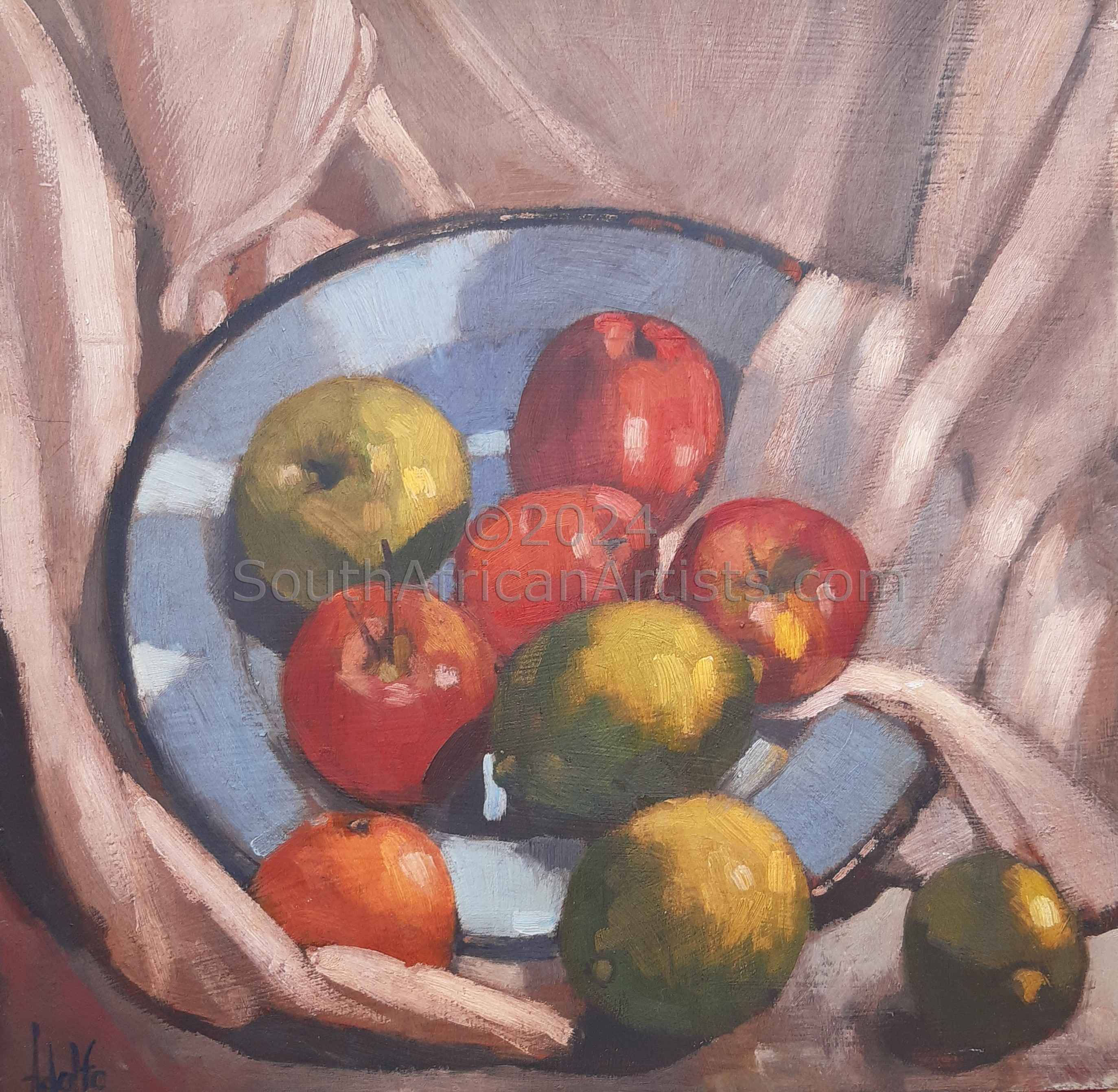 Apples on Tin Plate