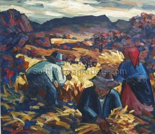 Harvesters in a Landscape