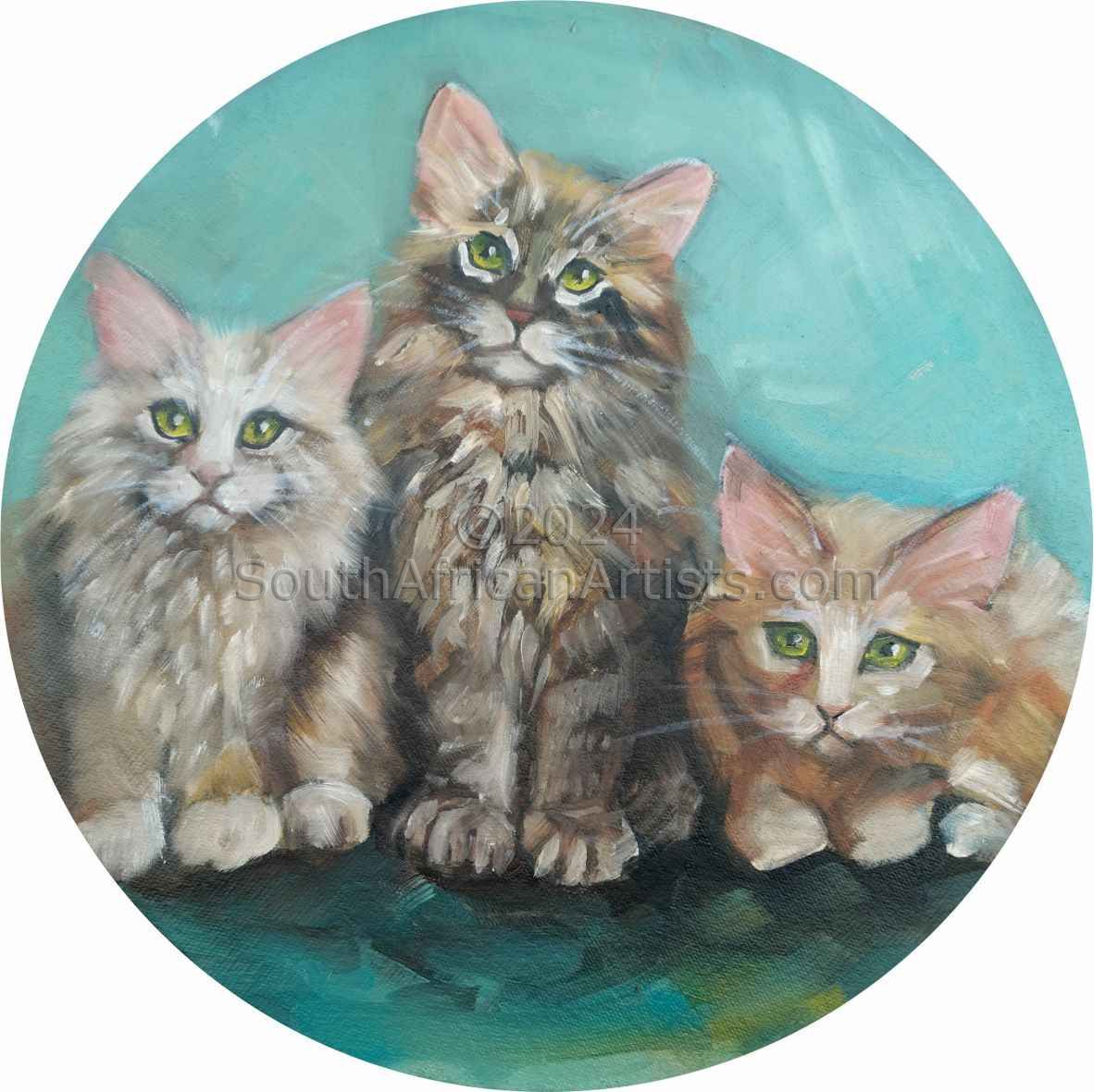 Three Fluffy Kittens