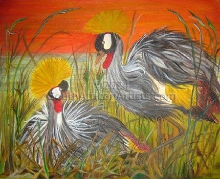Crested Cranes