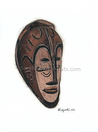 African Mask 6 (set of 2)