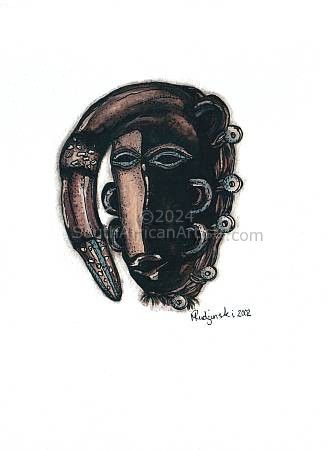 African mask 13 (set of 2)