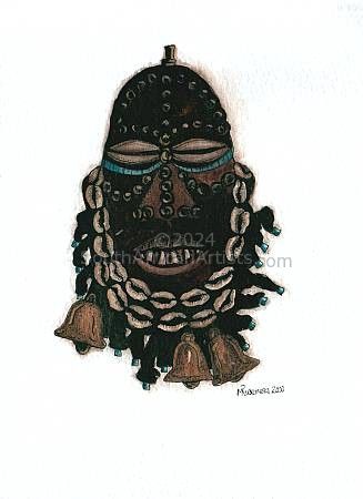 African Mask 14 (set of 2)