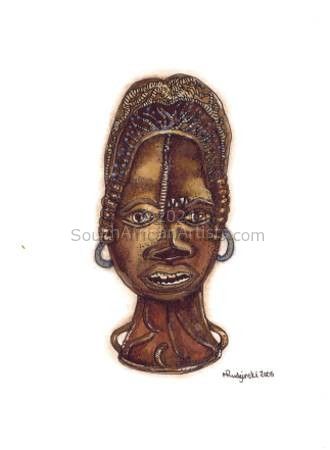 African mask 17 (set of 2)
