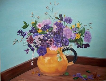 Flowers in an Old Jug