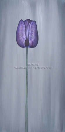 Purple Tulip (Canvas 2 of 3)