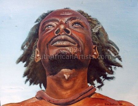 Himba man mourning