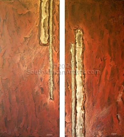 Untitled Abstract Painting - set of 2