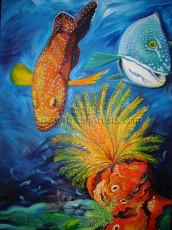 Rockcod and parrotfish