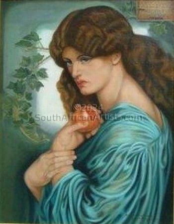 Proserpine - After D G Rosetti, 1874 - Painted by Reinette
