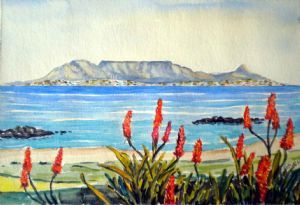 "Aloe and Table Mountain"