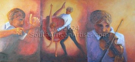 Triptych: Conductor,Dancers,Violinist