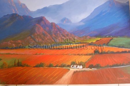 Autumn Wine landscape in the Cape