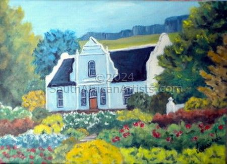 Cape Dutch Home in Spring