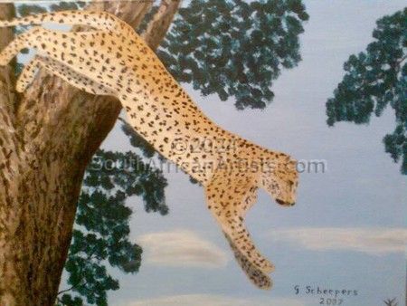 Leopard Jumping