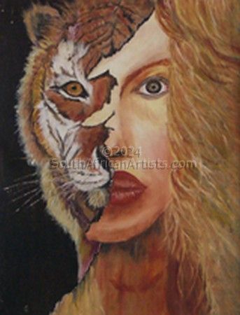 Tiger Girl Abstract