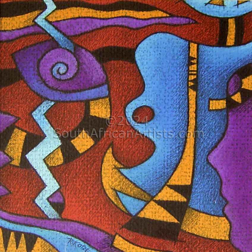 African Dreams Abstract Pastel